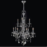 12-Light ChromeFinish with Chrome Crystal Chandelier