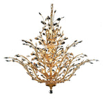 Orchid Gold Eighteen-Light 41-Inch Chandelier with Royal Cut Clear Crystal