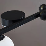 6/8-Light 3step Dimming Glass Ball LED Long Dining Room Chandelier