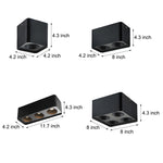 4.3-Inch H Square 7W COB LED FLush Mount Spotlight