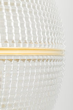 Abacus Pendant, 6-Light, Standard Height, LED, Vintage Platinum, Abacus Opal Glass, 5.5"W (139055-LED-STND-82-GG0668 5CQEVY)