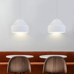 Pleat Box LED Pendant Light 1-Light Black/White Aluminum Hanging Lamp