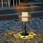 Waterproof Aluminum LED Matte Black Modern Solar Outdoor Lights Lanterns