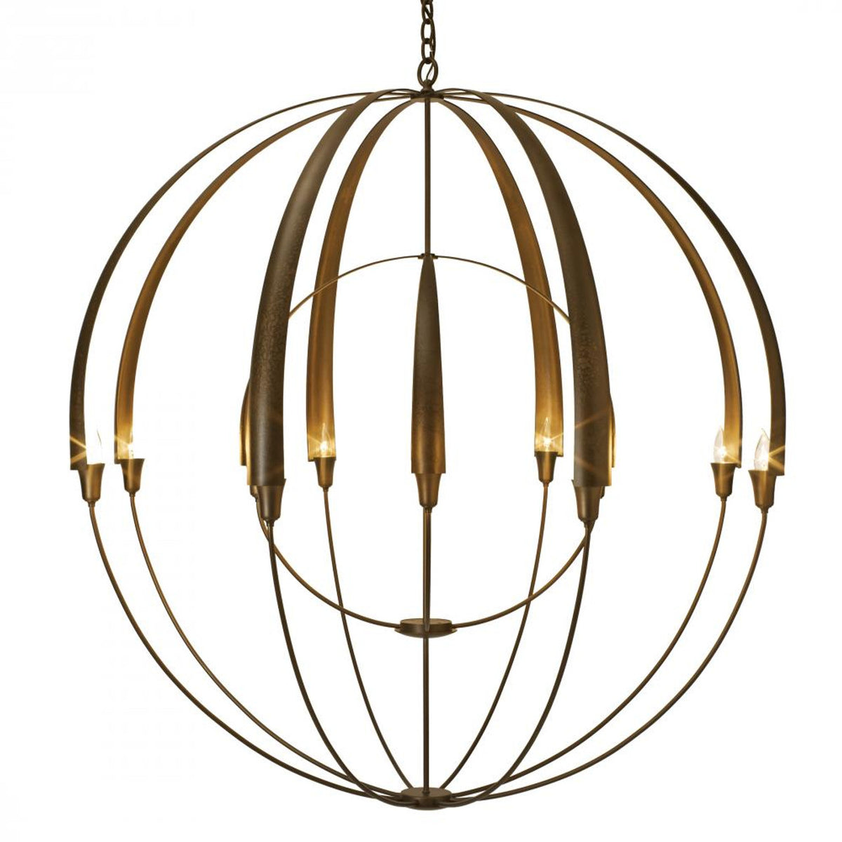Double Cirque Chandelier, 12-Light, Natural Iron, 48.3"W (194248-SKT-20 3W7TZ7)
