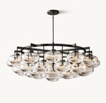 Cabrette Clear Glass Round Chandelier 60"