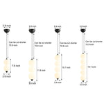 Modern Round String Vertical Balls Pendant Lamp Dimmable LED Chandelier