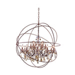 Geneva Rustic Intent Forty-Three-Inch Pendant with Golden Teak Crystals