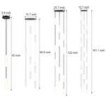 White Long Tube Multi Light Staircase Chandelier