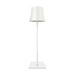 15 Inch Cordless Modern Cool Hue Metal Table Lamp Black/White