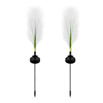 2PCS Creative Hairy Reed Decor LED Intelligent Modern Solar Lawn Lamp