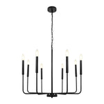 8 Lights Candlelight LED Three Step Dimming Industrial Style Chandelier