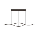2-Wavy Line LED Dining Room Pendant Light - 3-Step Dimming