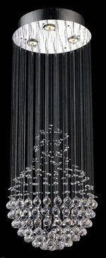 3 lights polished chrome galaxy Contemporary Crystal Chandelier