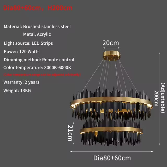 Nera 2-Tier Modern Ring Chandelier