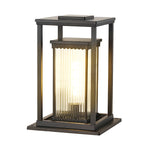 Square Waterproof Intelligent Light Control Black Solar Lawn Lights