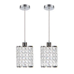 2 Pcs Cylinder Crystal Decorative Shade Minimalist Nordic Chandelier