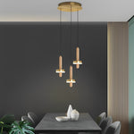 Circle Cylinder LED Gold Nordic Pendant Light Hanging Lamp Island Lights