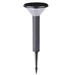 Round Light Control Induction Black Modern Outdoor Solar Pathway Lights