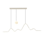 Long Strip Waves Mountain Moon 3 Step Dimming Modern Dining Room Light