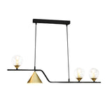 Strip Cone Glass Bubbles LED Iron Electroplating Nordic Chandelier