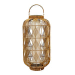 Rattan Waterproof LED Retro European Style Portable Solar Floor Lamp