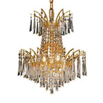 Victoria Gold Four-Light Chandelier with Clear Royal Cut Crystals