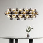 Multiple Glass Sphere Dining Room Chandelier