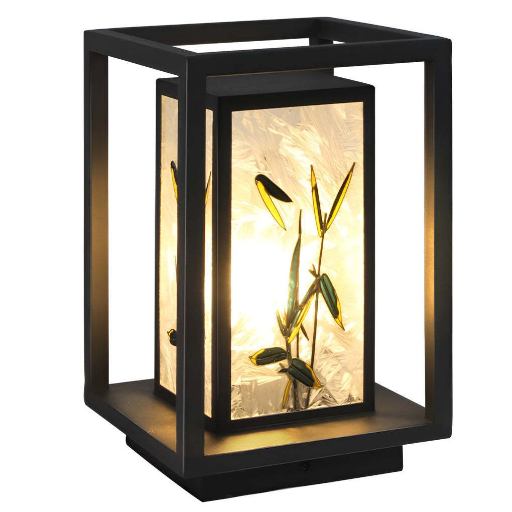 Landscape Pattern LED Waterproof Modern Solar Path Lights Deck Post Lights