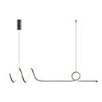 Minimalist Waves Circular Stepless Dimming LED Intelligent Chandeliers