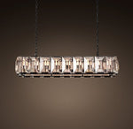 American-style rectangle 18 lights square crystal chandelier