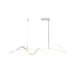 Wave Lines Dimmable with Remote LED Chandeliers Dining Room Lights