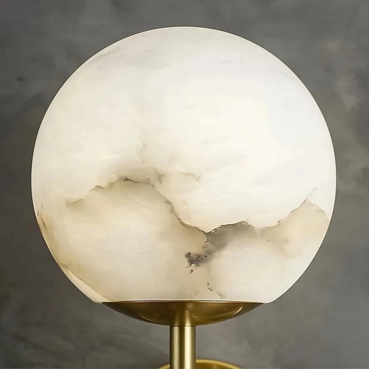 Natural Marble Sphere Wall Sconce