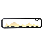 Rectangular Mountain Scenery LED Waterproof Black Outdoor Wall Lamp
