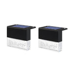 2PCS Solar Sunset Fence Lights RGB LED Outdoor Acrylic Bubbles Step Deck Light