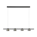 Ring LED Pendant with Smoke Gray Glass Shades