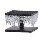 Waterproof Square Creative LED Black Modern Solar Fence Post Lights