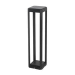 Square Minimalist Waterproof Stainless Steel Black Solar Pathway Lights