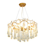 Modern Tree Branches Luxury Bubble Crystal Raindrops Chandelier