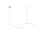 39.4"/47.2" Wide Black/White Wave Linear LED Pendant