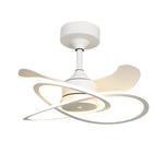 Waves Flower LED Mute Timing Creative Nordic Bladeless Ceiling Fans