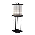 Square Portable Waterproof Striped Glass Black Solar Outdoor Lights