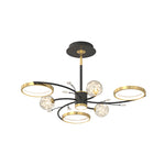 Stars Rings Flowers Branches Crystal 3 Step Dimming Modern Ceiling Lights