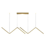 Wavy Linear 3 Step Dimming LED Nordic Chandelier Pendant Light Hanging Lamp