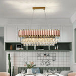 Gio 39" Rose Gold Dining Room Chandelier