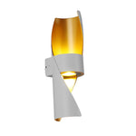 Spiral Exterior Up and Down Wall Lights Outdoor Wall Mounted Light with Gold Interior
