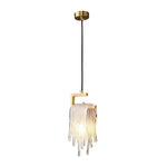 Creative Handmade Glass LED Button Switch Copper Modern Pendant Lights