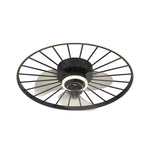 Round Silent Mute Three Step Dimming Nordic Modern Ceiling Fan and Light