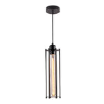 Retro Iron Energy-saving LED Black Industrial Style Pendant Light Fixture