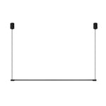 Minimalist Long Strip LED Stepless Dimming Black Nordic Chandelier Light