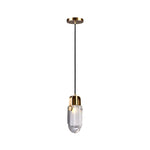Simple Luxury Crystal Shade 3 Step Dimming Copper Modern Pendant Lights